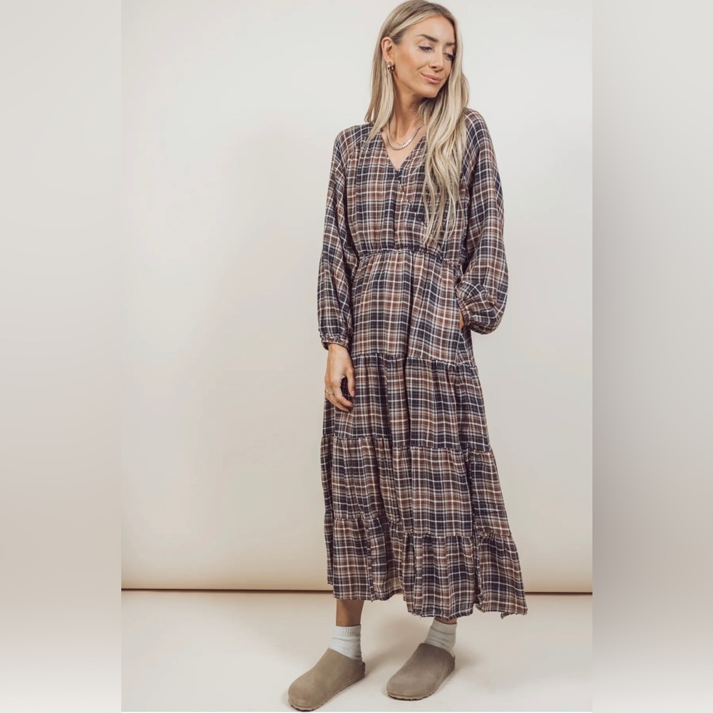 Shop Stevie Bernadette Plaid Dress